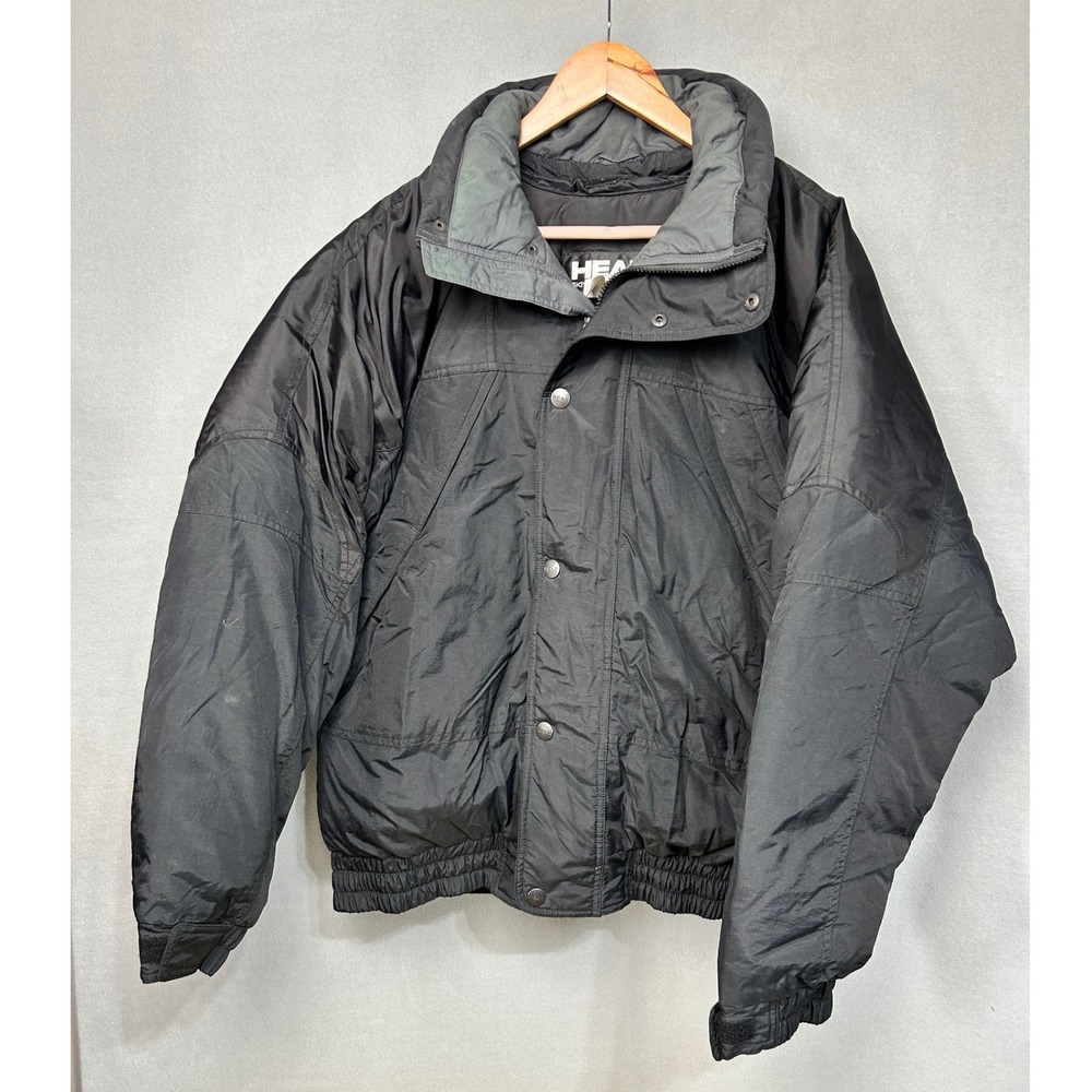 Head Skiwear Puffer Jacket Black L Down Fill Heavyweight Winter Coat H0398 Men